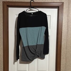 Colorblock Long Sleeve Top